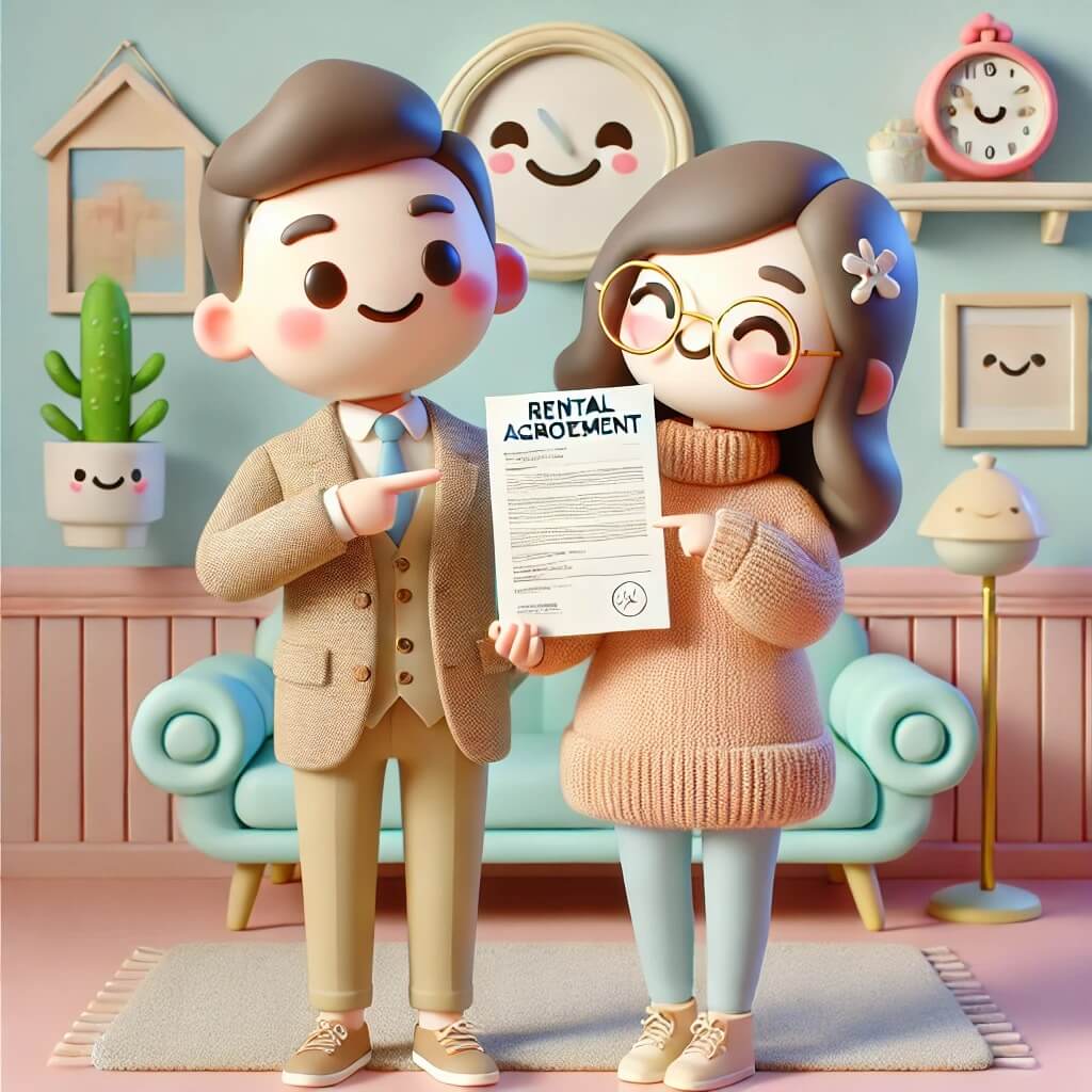 배우자 명의로 월세를 계약하고 월세 세액공제를 받는 모습