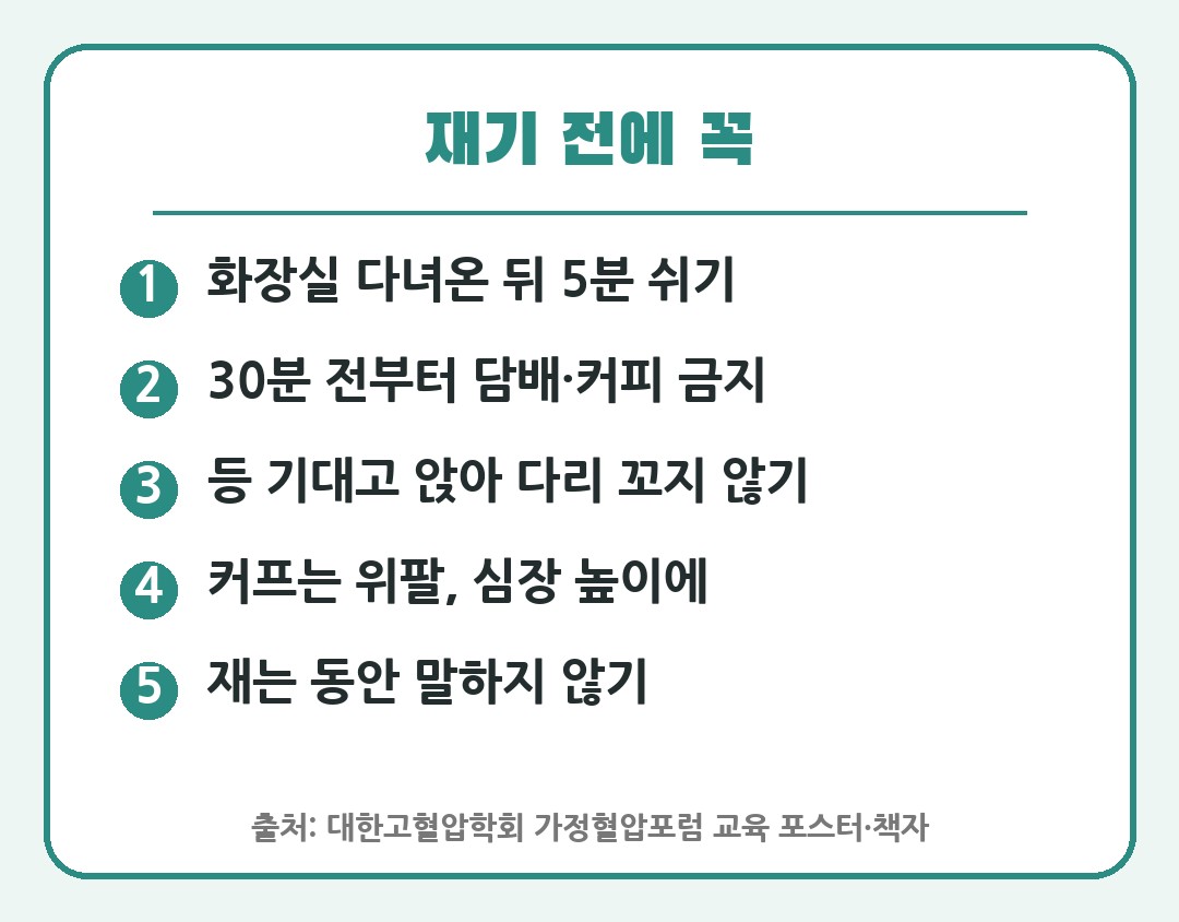 가정혈압 재기 전 준비 5가지