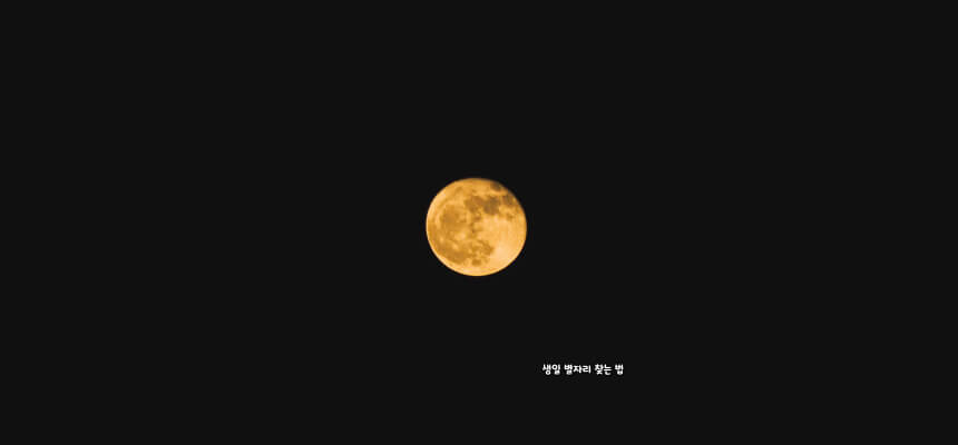 생일 별자리 찾는 법