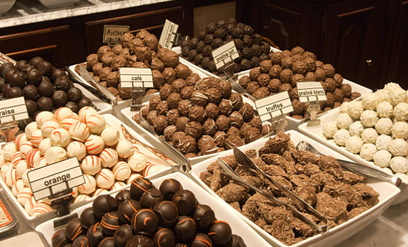 초콜릿 진열 사진