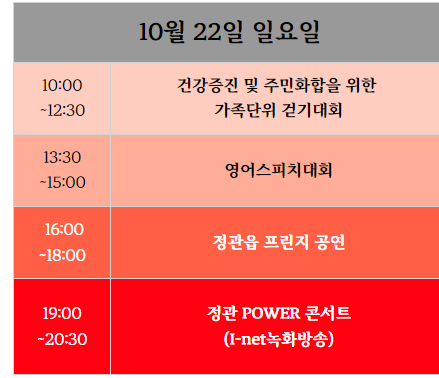 정관생태하천 학습문화축제 프로그램