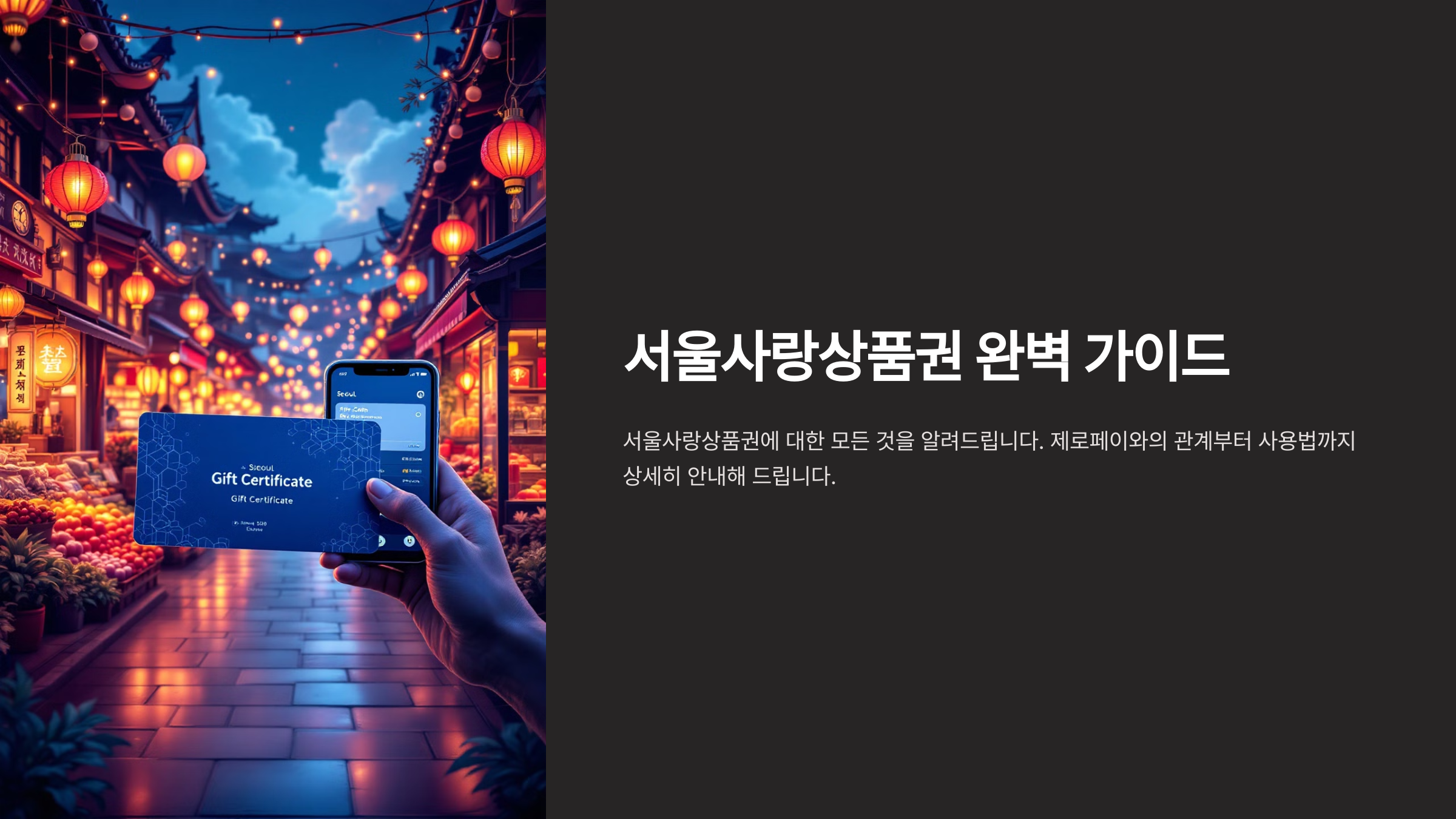 제로페이보다 좋은 서울사랑상품권 완전 분석