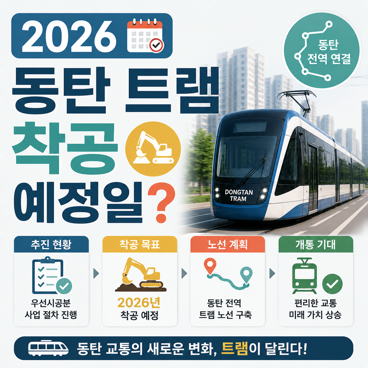 동탄트램 착공 현황을 보여주는 이미지