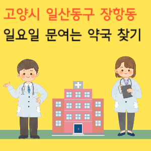 고양시 일산동구 장항동 일요일 문여는 약국 찾기