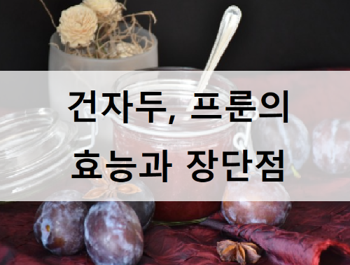 프룬에 대하여&#44; 효능과 장단점