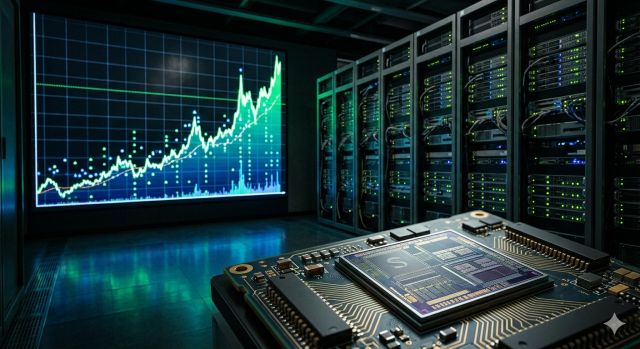 코스피 상승과 AI 반도체 인프라 확대를 보여주는 투자 시장 이미지