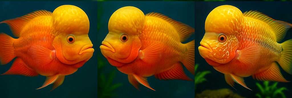 골든헤드 플라워혼 물고기