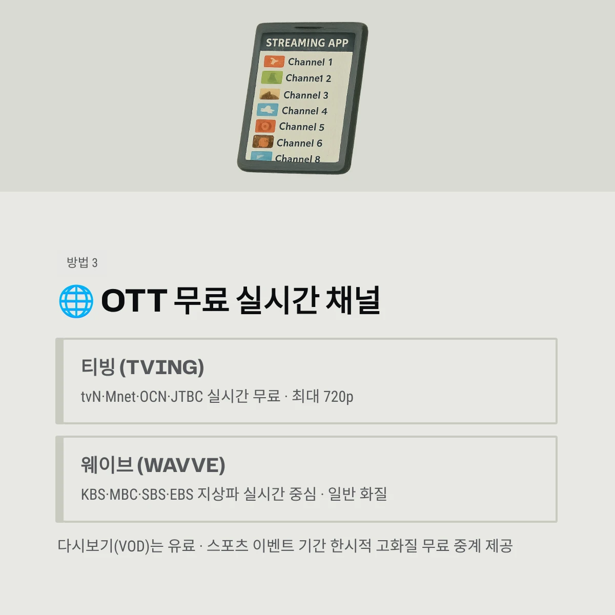 OTT 무료 실시간 채널