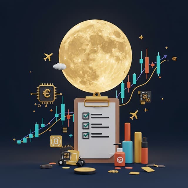 추석 전 체크리스트와 업종 아이콘