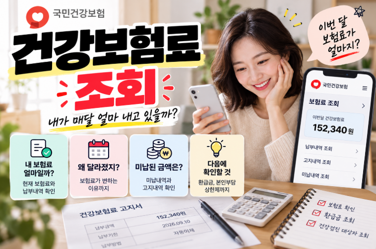 건강보험료 조회, 내가 내는 보험료 확인하는 방법