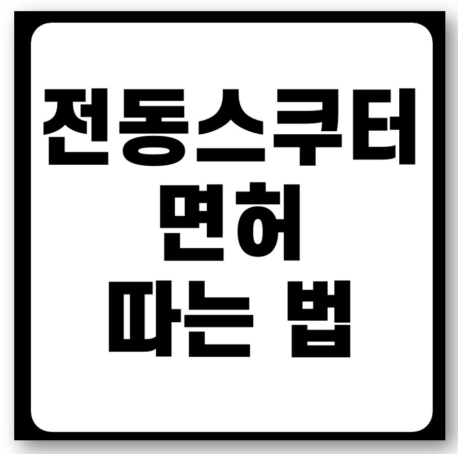 전동 스쿠터 면허 따는 법 바로가기