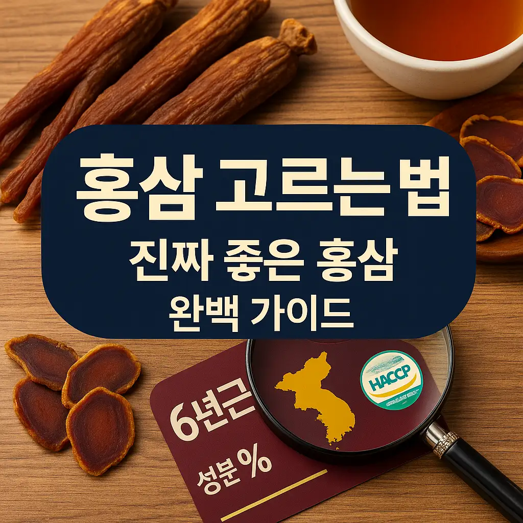 나에게 맞는 홍삼 선택법