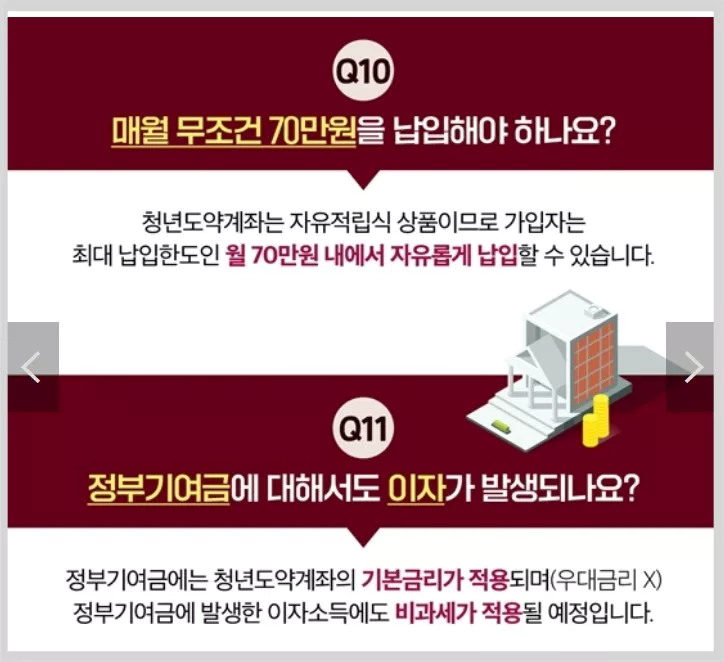 청년도약계좌 질문 10&#44;11 화면