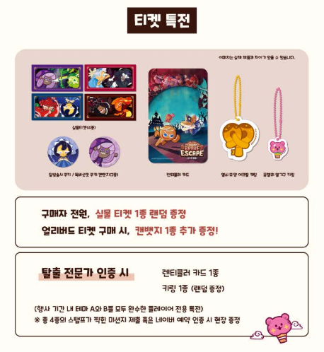 쿠키런 방탈출 팝업 예매하기 할인카드