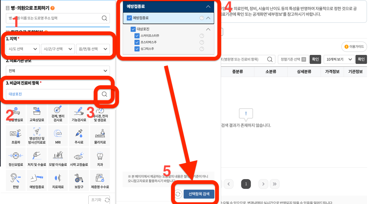 대상포진 주사 가격 비교 방법! 건강보험심사평가원 활용법 총정리