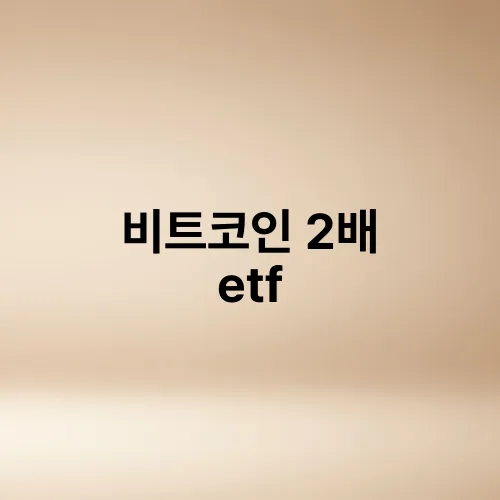 비트코인 2배 etf
