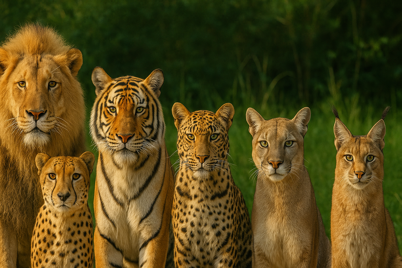 고양이과 동물들의 사진