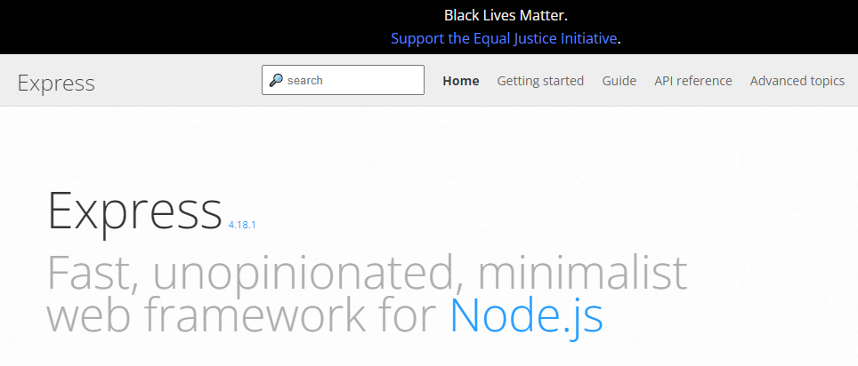 express.js 공식사이트