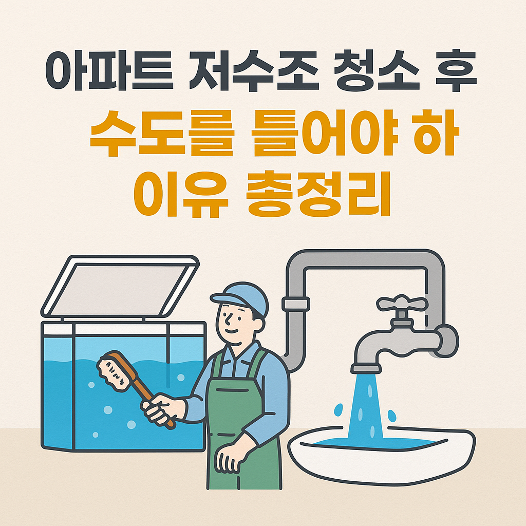 아파트 저수조 청소 후 수도를 틀어야 하는 이유 총정리