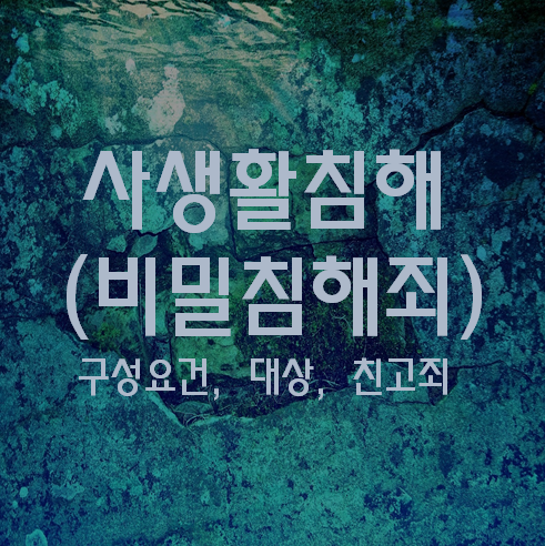 사생활침해 요건