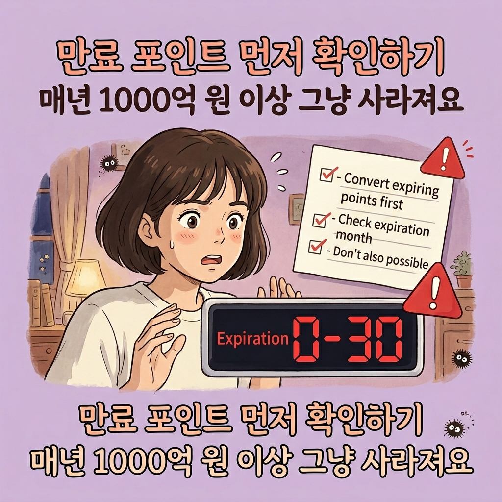 카드포인트 소멸 예정 포인트 확인 방법 체크리스트 인포그래픽