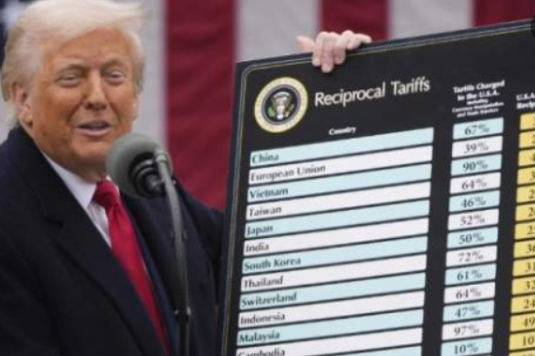 트런프 관세 설명장면