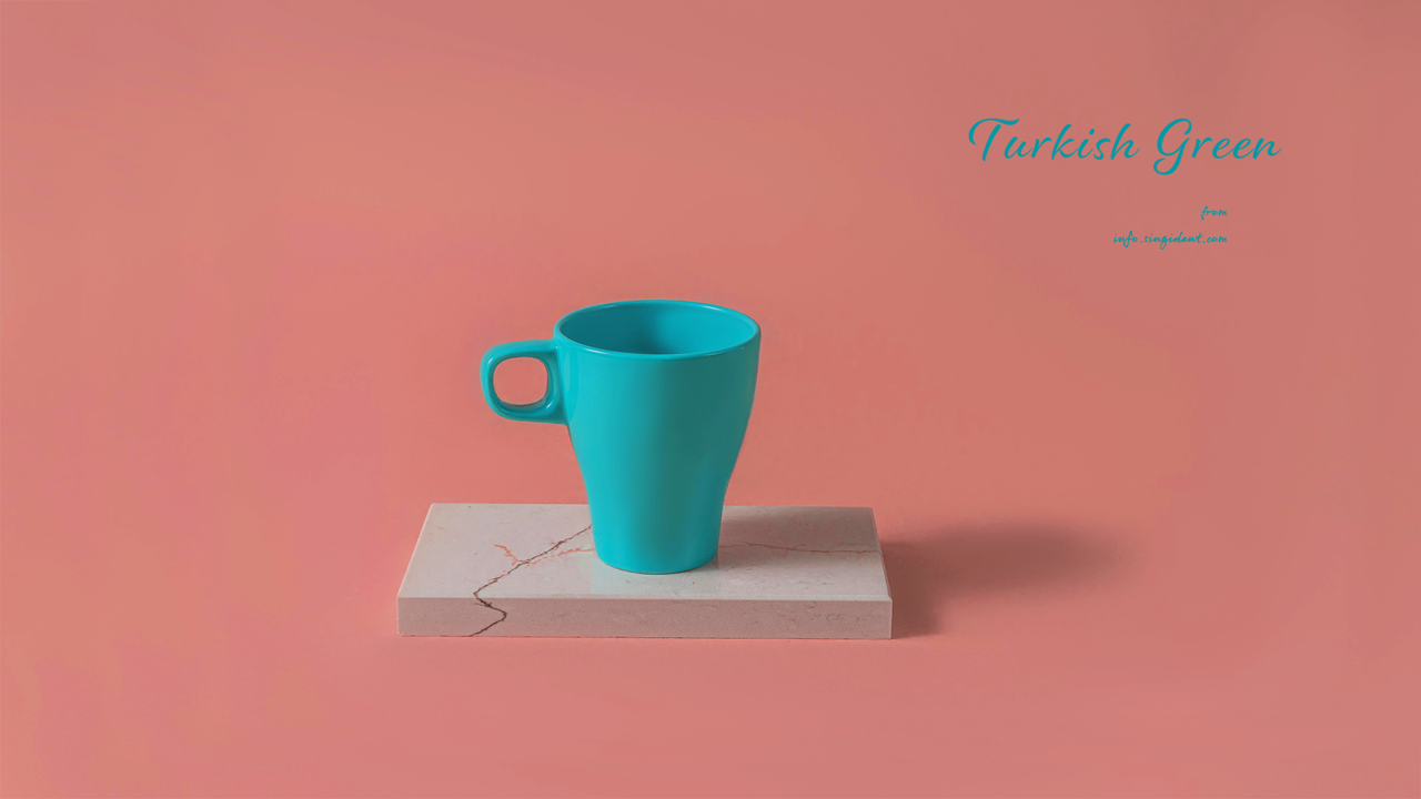 05 청록색 컵 C - Turkish Green 청록색배경화면