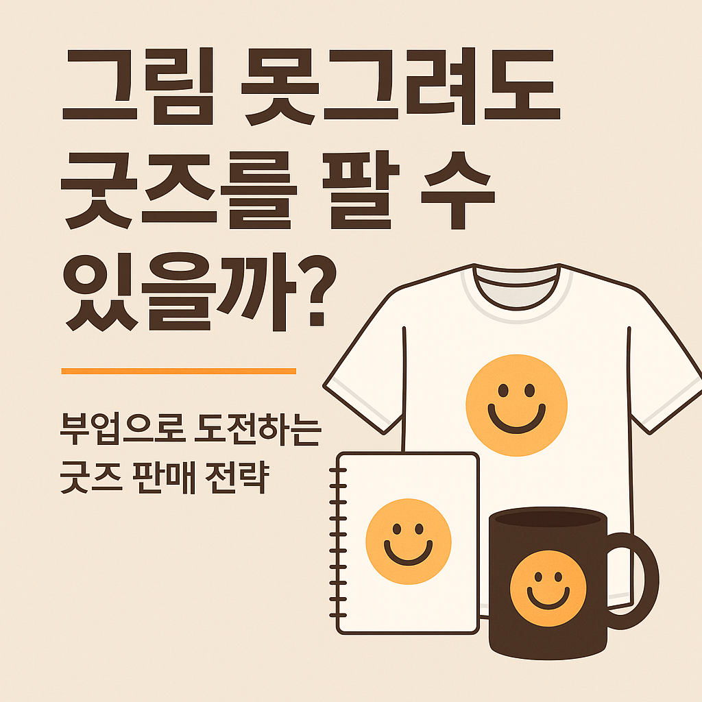 그림 못그려도 굿즈를 팔 수 있을까? 부업으로 도전하는 굿즈 판매 전략