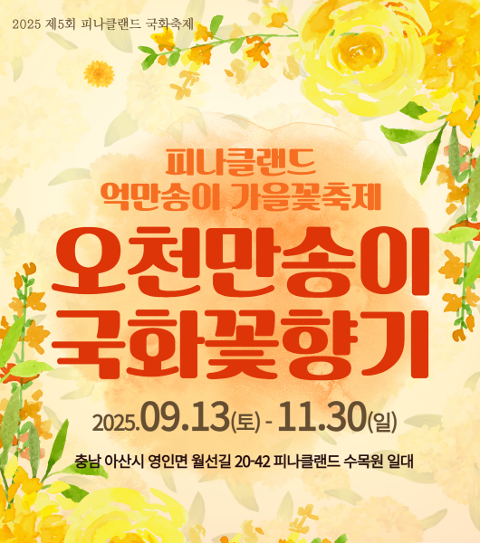 2025 피나클랜드 국화축제 불꽃축제 일정