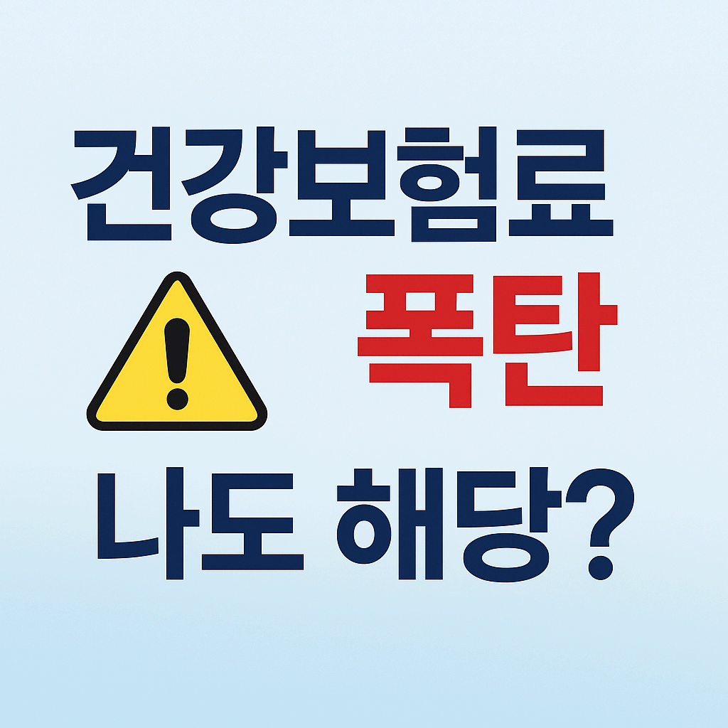 2025 건강보험료 폭탄, 피부양자도 예외 아니다|연봉·재산 얼마부터 탈락?