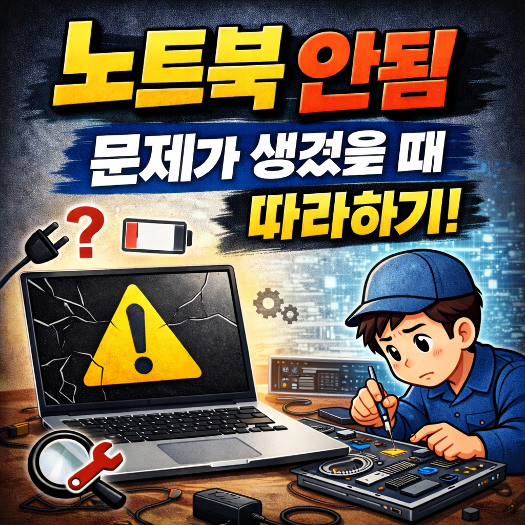 노트북 안됨 문제가 생겼을 때 해결방법