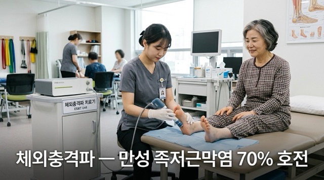 족저근막염 병원 물리치료 체외충격파 시술