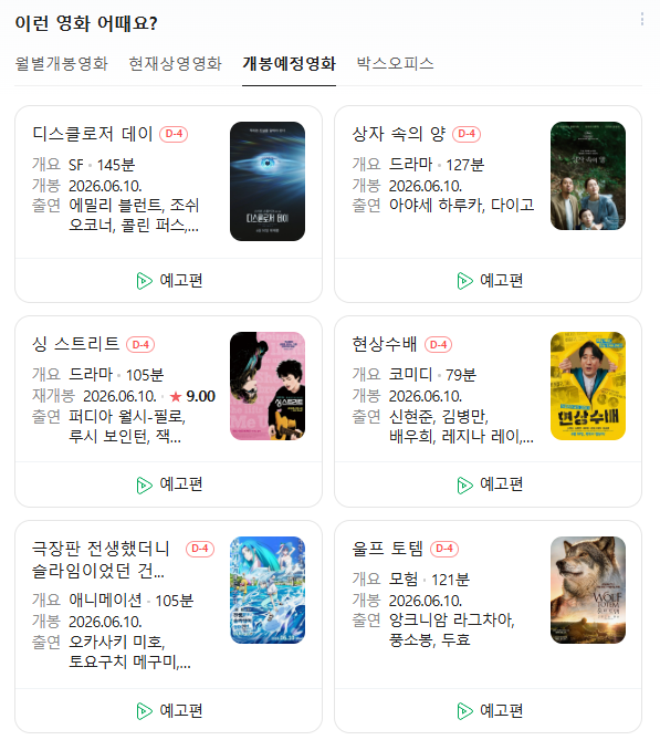 영화는 왜 수요일에 개봉하는 경우가 많을까