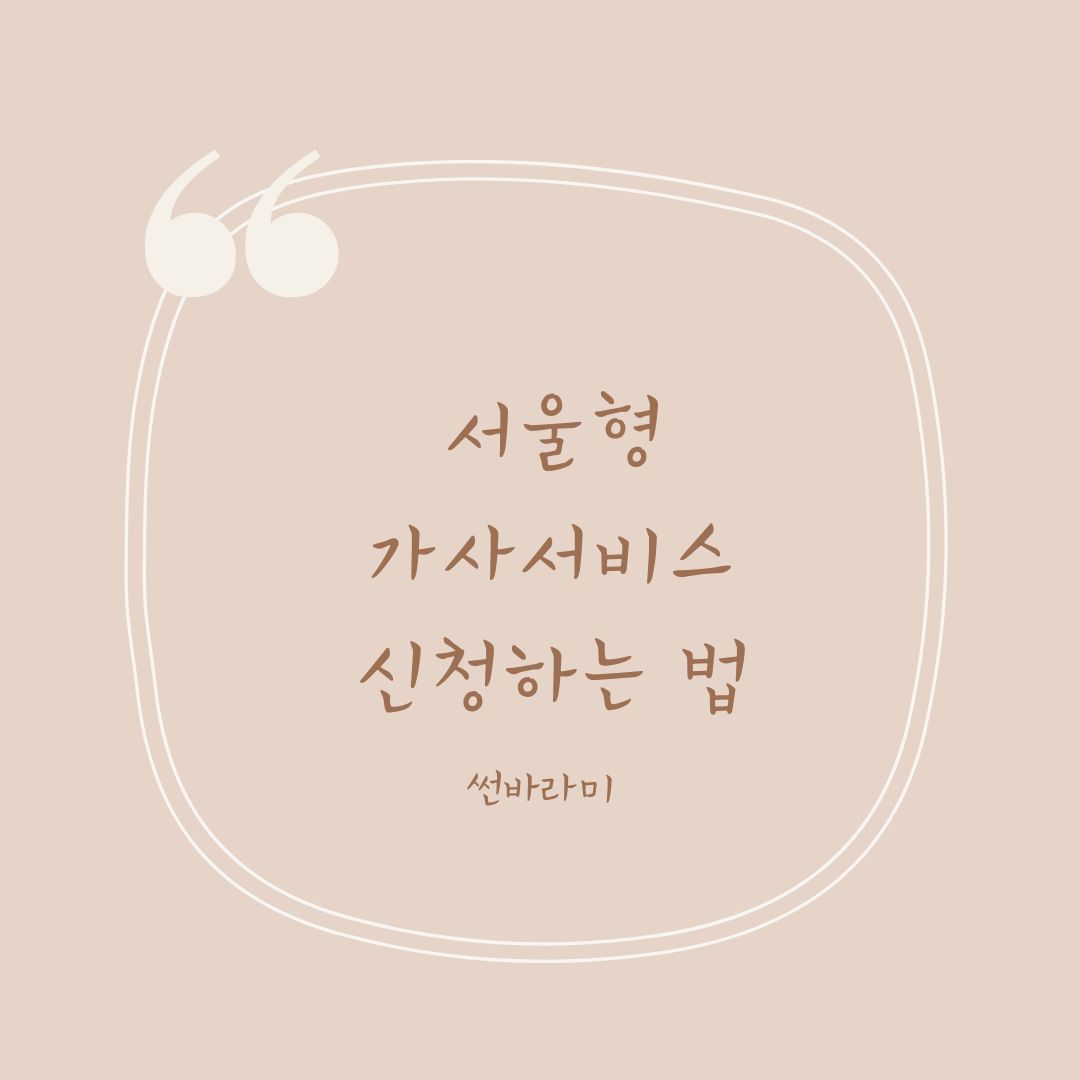 서울형 가사서비스