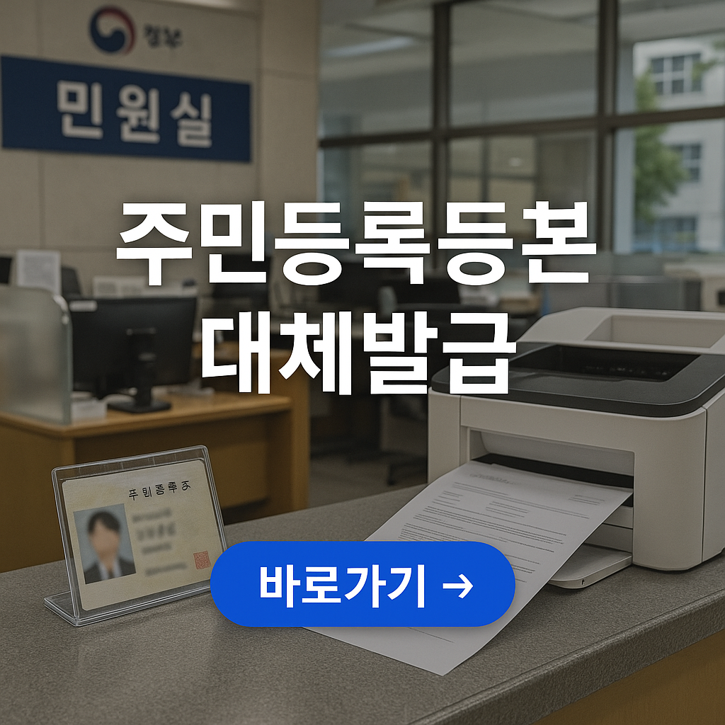 정부24 서비스 중단 시 주민등록등본&middot;초본 대체 발급 방법 총정리