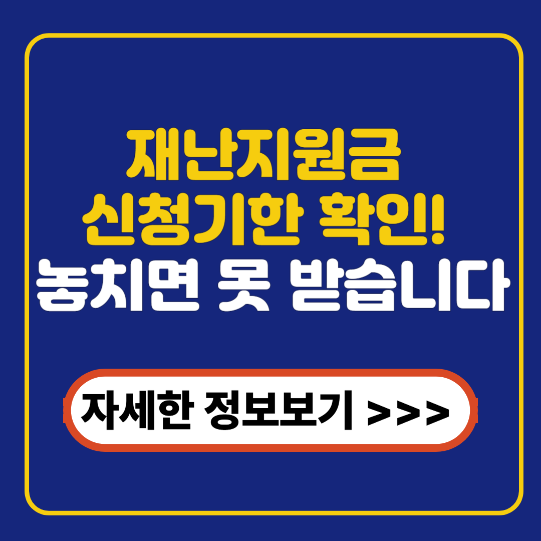 재난지원금 신청기한 확인! 놓치면 못 받습니다