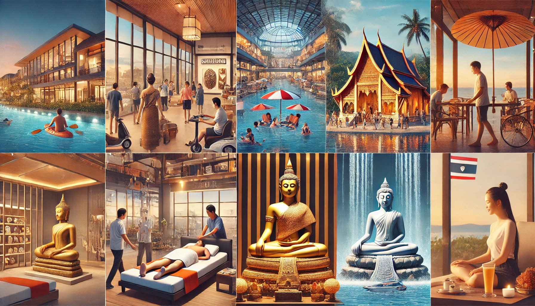 비 오는 날 푸켓에서 즐길 수 있는 실내 명소의 다양한 모습 (쇼핑몰, 박물관, 마사지샵, 카페 등)