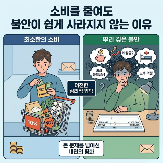 소비를 줄여도 불안이 쉽게 사라지지 않는 이유