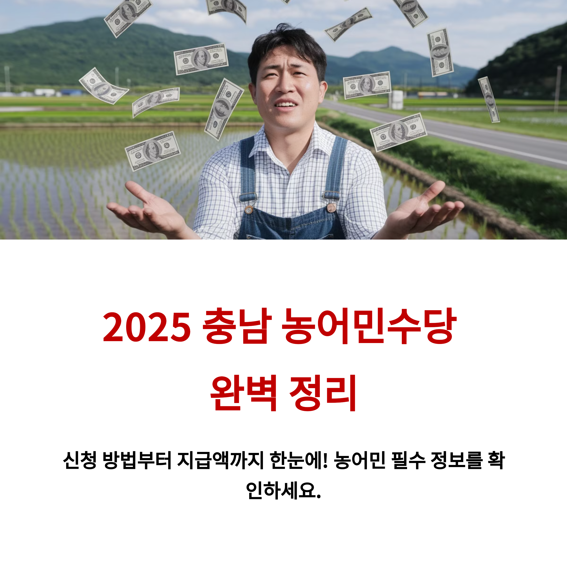 충청남도 농어민수당, 신청 방법부터 지급액까지 완벽 정리!