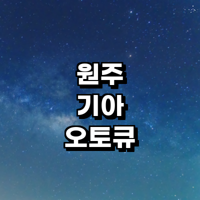 원주시 기아 오토큐