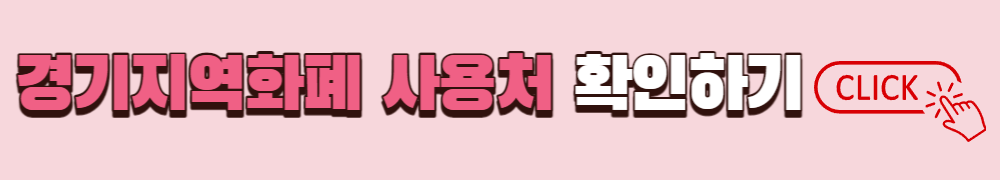 경기지역화폐 사용처 조회