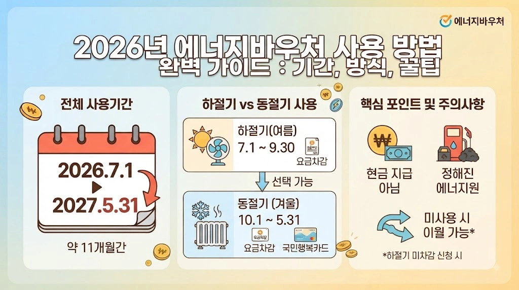 에너지바우처 사용기간과 사용방법