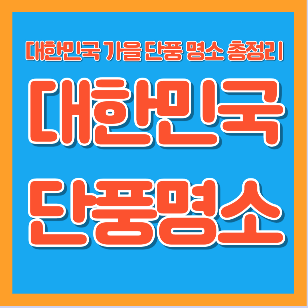 대한민국 단풍 명소 가을 여행