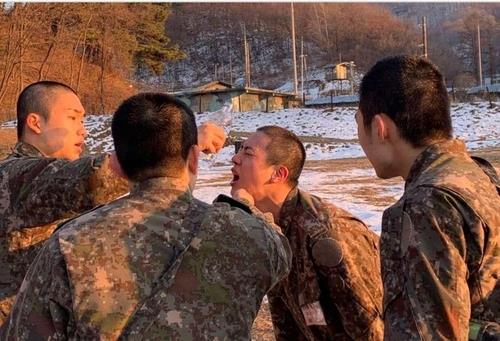 BTS 진, 제5보병사단 신병교육대대 조교로 자대배치