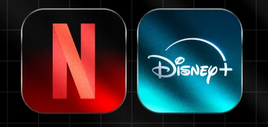 넷플릭스와 디즈니플러스 로고