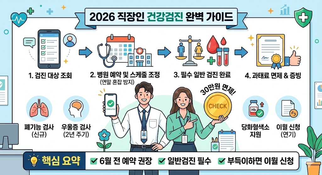 2026년 건강검진 대상자 조회 방법과 병원 검진 이미지