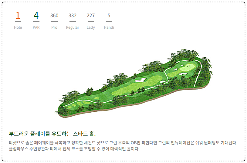 해운대CC 실크 코스 1번 홀