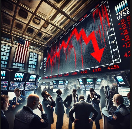 미국 증시 급락 사진