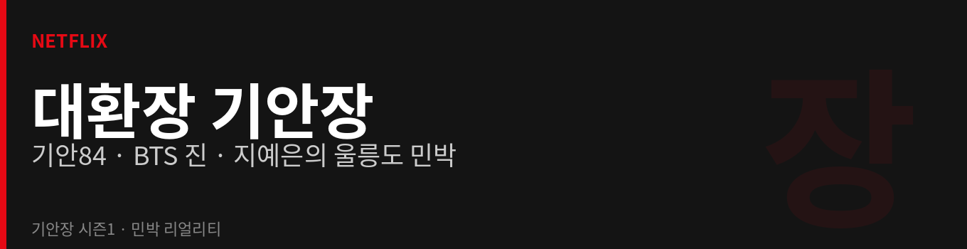 넷플릭스 대환장 기안장 후기