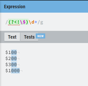 regex 부정형 후방탐색 예시